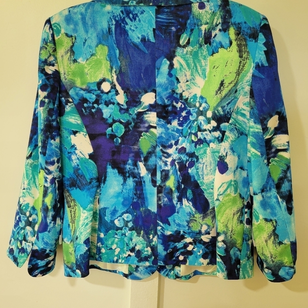 Evan-Picone Vibrant Abstract Blazer - Picture 4 of 12